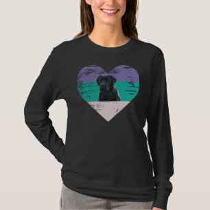 Vintager Labrador für Hunde mit schwarzer Labrador T-Shirt