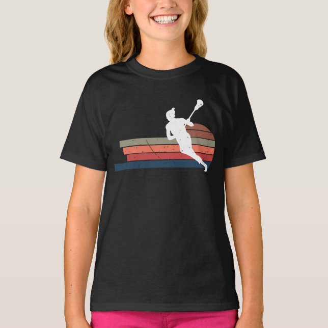 Vintager Lacrosse Player T-Shirt (Vorderseite)