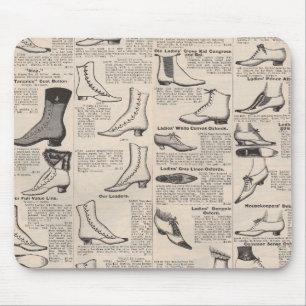 Vintager Ladys' Shoes Katalog - Mode der 1900er Ja Mousepad