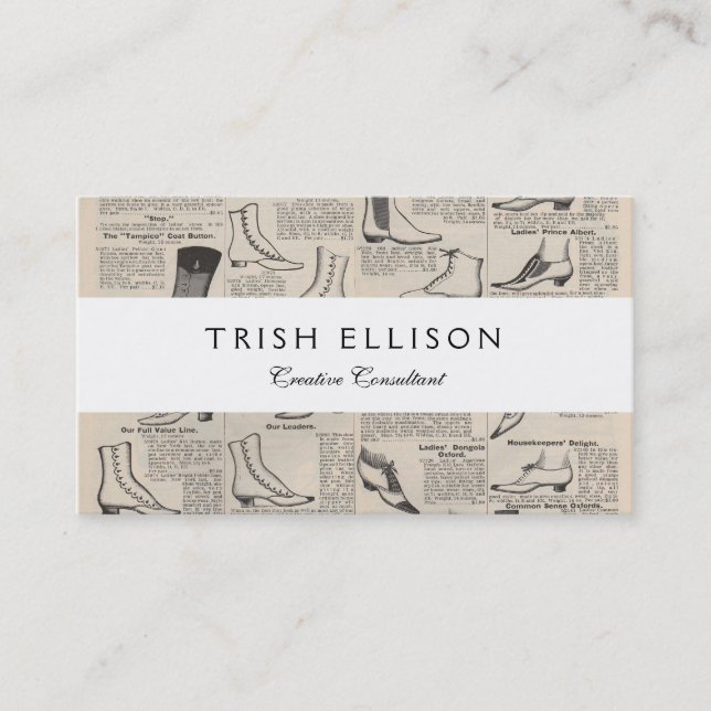 Vintager Ladys' Shoes Katalog - Mode der 1900er Ja Visitenkarte (Vorderseite)