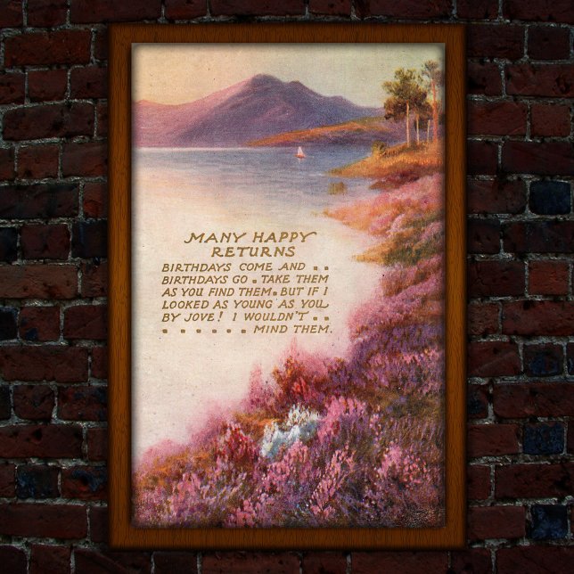 Vintager Lake District 1917 Geburtstag Poster (Von Creator hochgeladen)