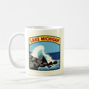 Vintager Lake Michigan Kaffeetasse