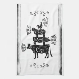 Vintager Landbetrieb Geschirrtuch