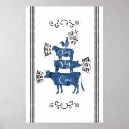 Vintager Landbetrieb Poster