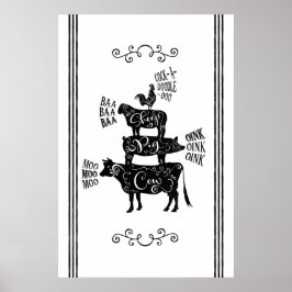 Vintager Landbetrieb Poster