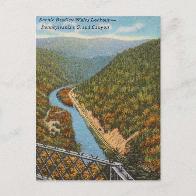 Vintager Landschaftlicher Grand Canyon von Pennsyl Postkarte (Vorderseite)