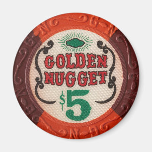 Vintager Las- Vegaskasino-Poker-Chip-spielendes Magnet