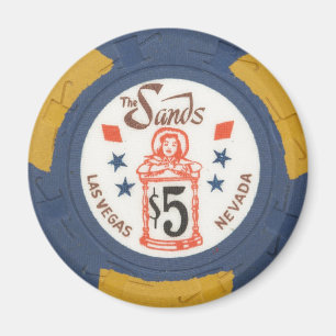 Vintager Las- Vegaskasino-Poker-Chip-spielendes Magnet