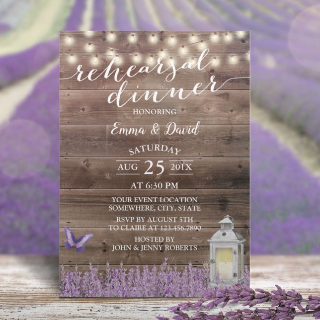 Vintager Laternenwalder Floral Rustikale Probe Einladung (Von Creator hochgeladen)