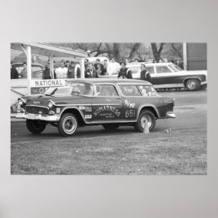 Vintager laufender Widerstand - Chevy 1955 BelAir Poster