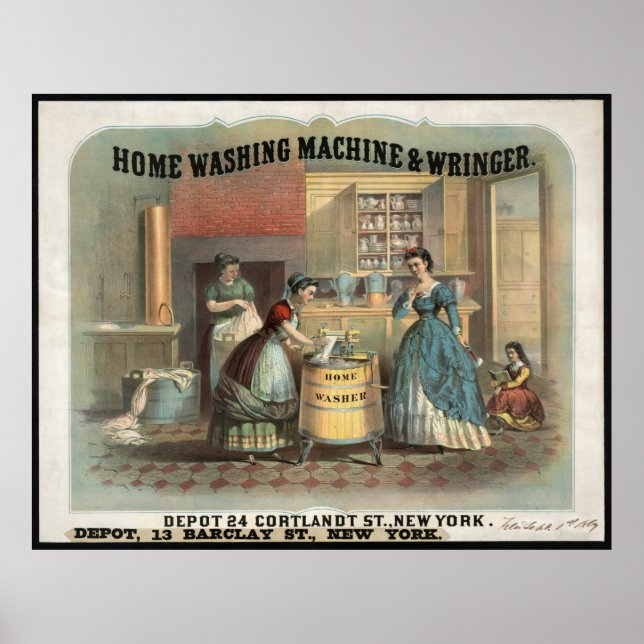 VINTAGER LAUNDRY DAY 1869 POSTER (Vorne)