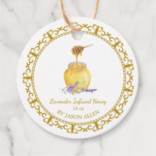 Vintager Lavendel-Tag Geschenkanhänger