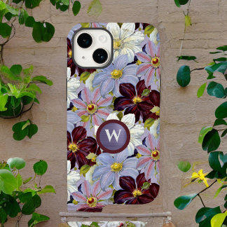 Vintager Lavendel und Burgunder Wasserfarbenputz Case-Mate iPhone 14 Hülle