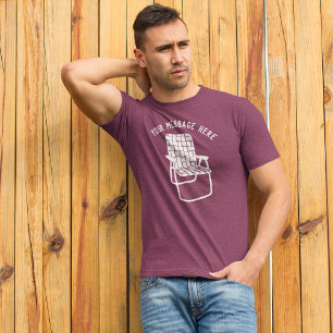 Vintager Lawn-Chair Custom Message Summer Graphic Tri-Blend Shirt