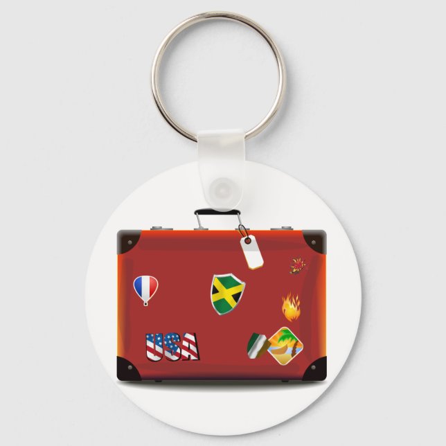 Vintager Lederkoffer Schlüsselanhänger (Vorderseite)