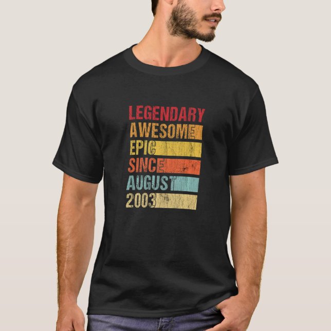 Vintager legendärer Phantastischer Epic Seit Augus T-Shirt (Vorderseite)