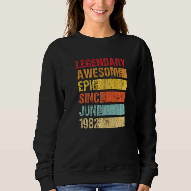 Vintager legendärer Phantastischer Epic Seit Juni  Sweatshirt (Vorderseite)