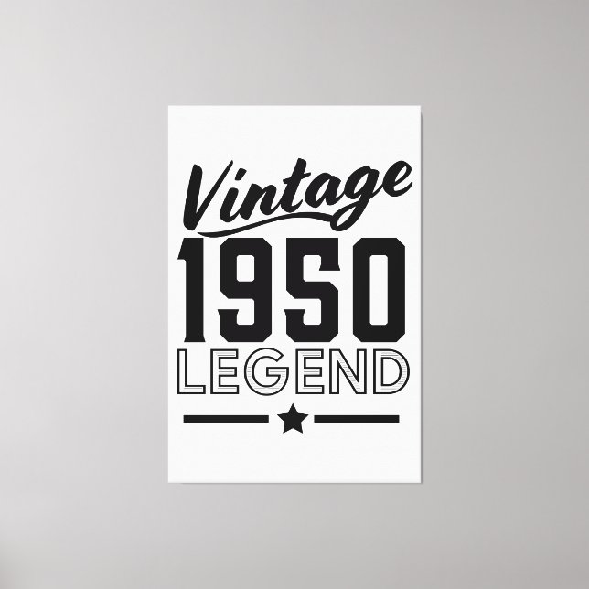 Vintager Leinwanddruck der 50er Jahre (Vorderseite)