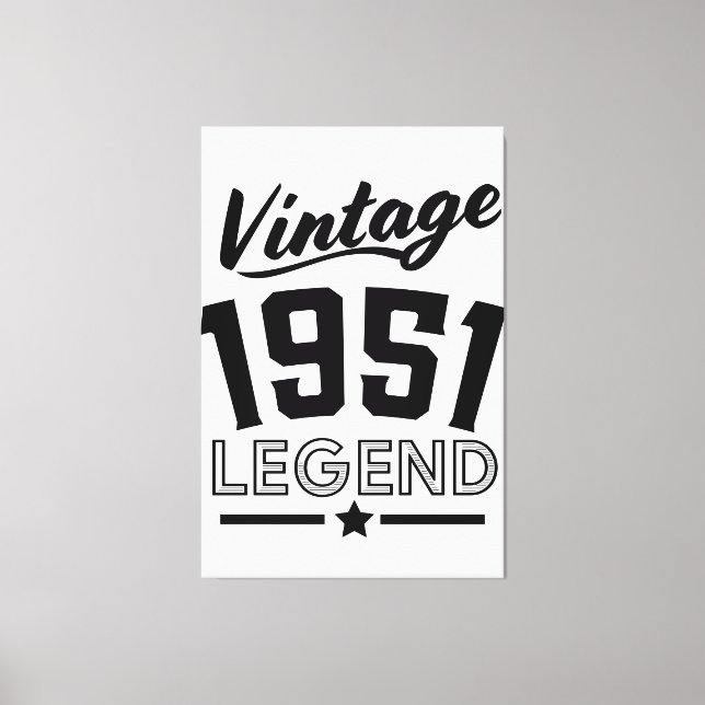 Vintager Leinwanddruck der 50er Jahre (Vorderseite)