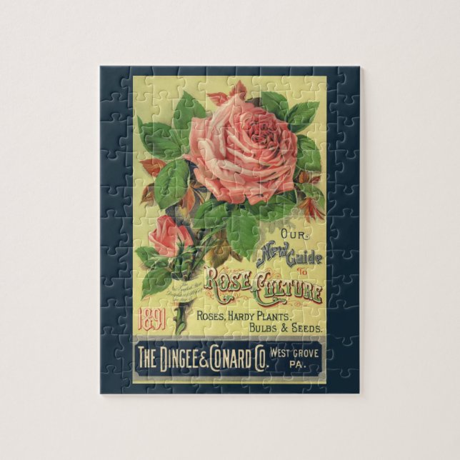 Vintager Leitfaden zur Rose Kulturbuch Kunst, 1891 Puzzle (Vertikal)