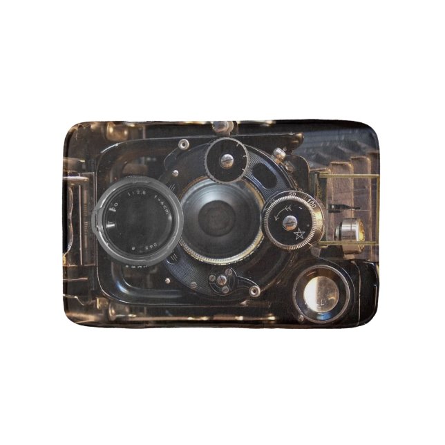 Vintager Lens-Film für antike Fotografie Badematte (Vorderseite)