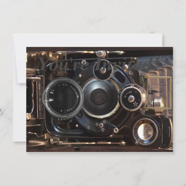 Vintager Lens-Film für antike Fotografie Einladung (Vorderseite)