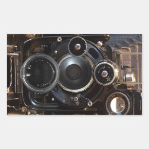 Vintager Lens-Film für antike Fotografie Rechteckiger Aufkleber
