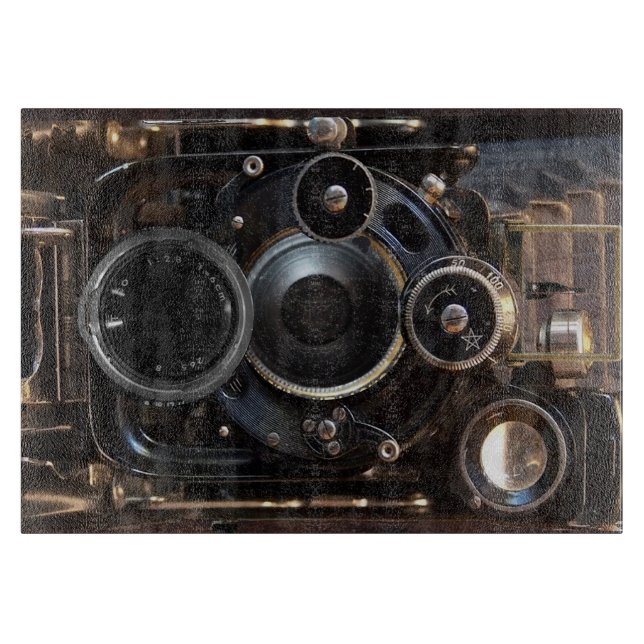 Vintager Lens-Film für antike Fotografie Schneidebrett (Vorderseite)