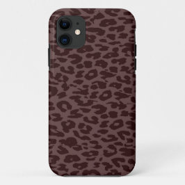Vintager Leopardendruck (Dunkelbraun) iPhone 11 Hülle