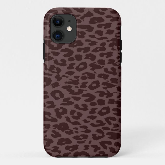 Vintager Leopardendruck (Dunkelbraun) Case-Mate iPhone Hülle (Rückseite)