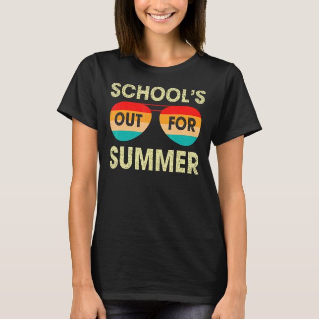 Vintager letzter Schultag im Sommer T-Shirt (Vorderseite)