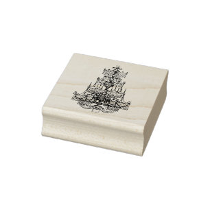 Vintager Leuchter Gummistempel