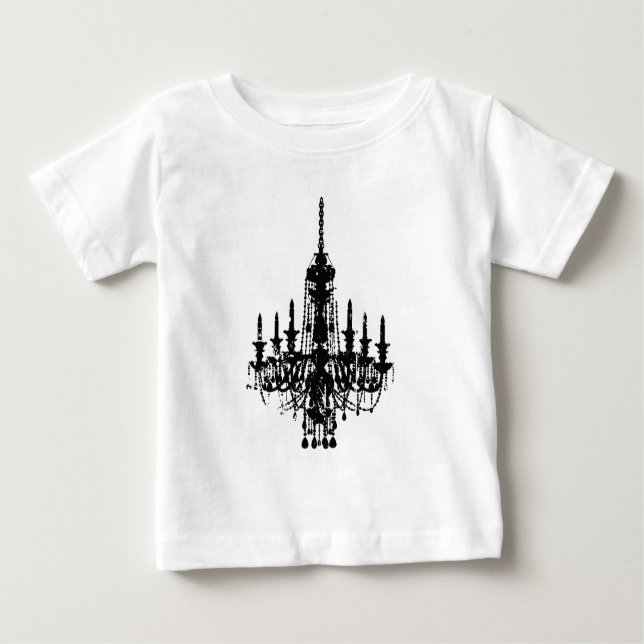 Vintager Leuchterentwurf Baby T-shirt (Vorderseite)