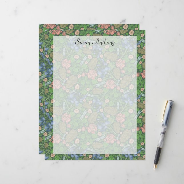 Vintager Libellenflug im Englischen Garten (Vorderseite/Rückseite Beispiel)