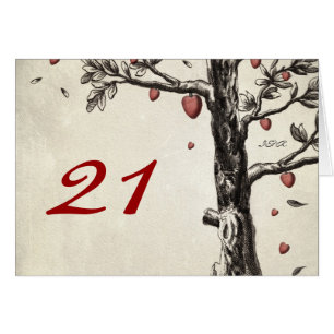 Vintager Liebe-Baum - Hochzeit