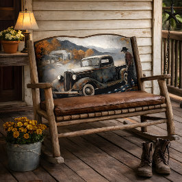 Vintager Lieferwagen Americana Decoupage Seidenpapier