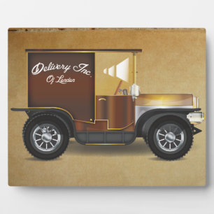 Vintager Lieferwagen Fotoplatte
