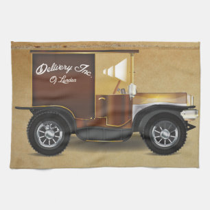 Vintager Lieferwagen Handtuch