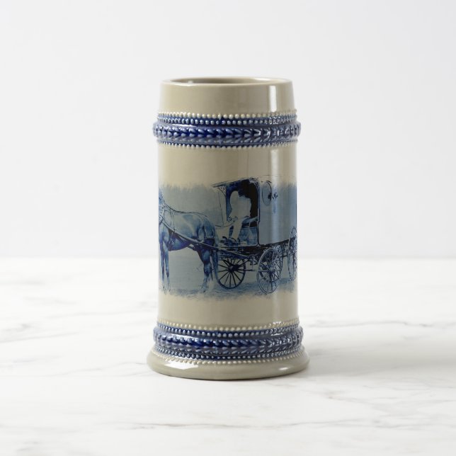 Vintager Lieferwagen Keramik Stein Bierglas (Mittel)