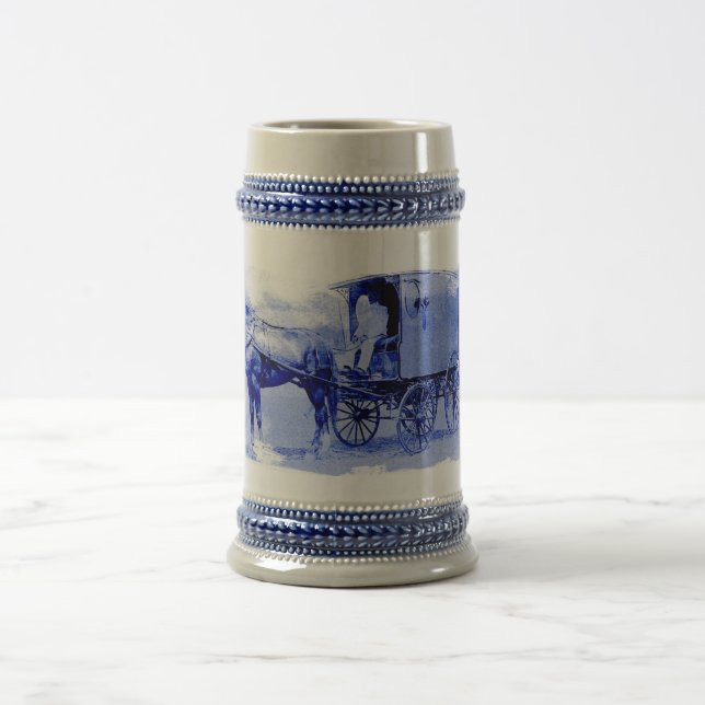 Vintager Lieferwagen Keramik Stein Bierglas (Mittel)
