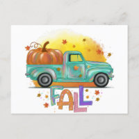 Vintager Lieferwagen-LKW für den farbenfrohen Fall