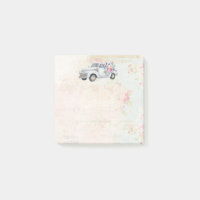 Vintager Lieferwagen LKW Rustikale Wasserfarbe