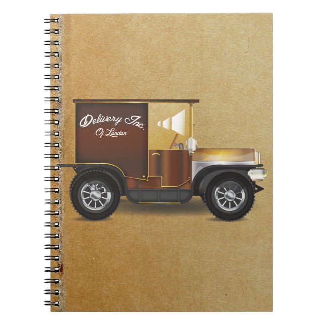 Vintager Lieferwagen Notizblock (Vorderseite)