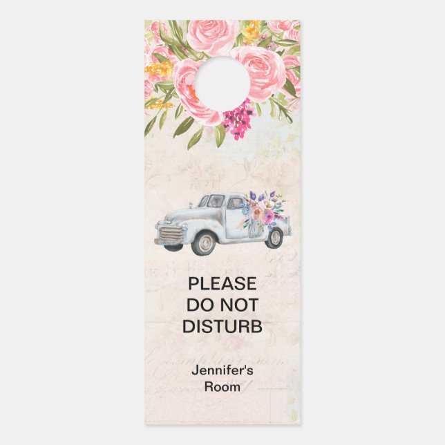 Vintager Lieferwagen Türanhänger (Vorderseite)