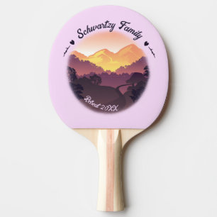 Vintager Lila Bauernhof Tischtennis Schläger