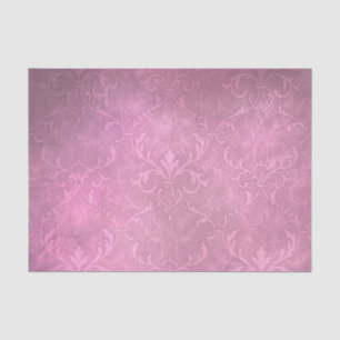 Vintager lila rosa Damast in Not Seidenpapier