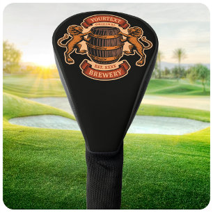 Vintager Lion Oak Barrel Personalisiert Brauerei B Golf Headcover