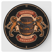 Vintager Lion Oak Barrel Personalisiert Brauerei B