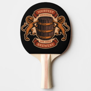 Vintager Lion Oak Barrel Personalisiert Brauerei B Tischtennis Schläger