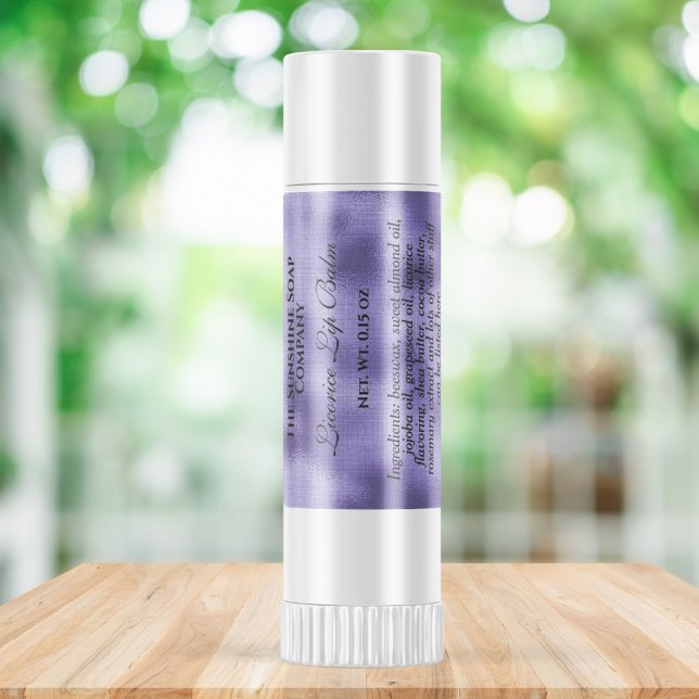 Vintager Lippenbalustrabe aus lila Folie Quadratischer Aufkleber (Von Creator hochgeladen)